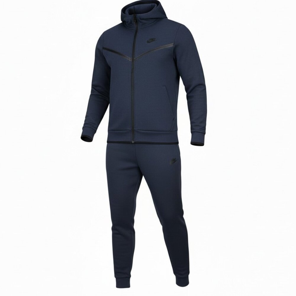 Nike Tracksuit, Jogger, Set, Sweatsuit Navy Blue Men Size Medium